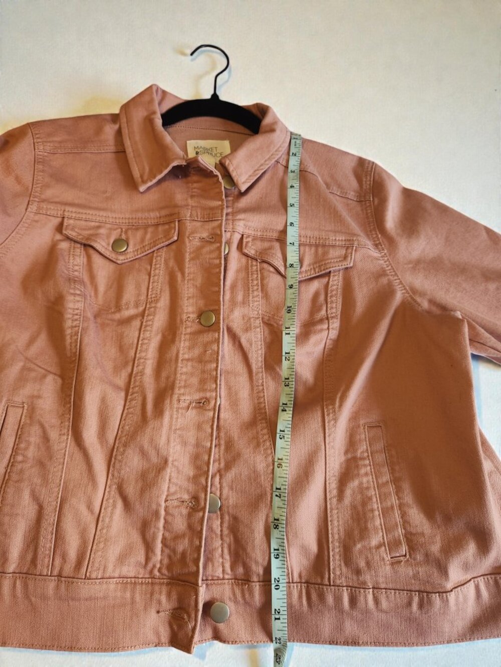 💗 Market & Spruce Pink Denim Jacket | Size 1X | Stretch | Chic Layer 💗 - Picture 11 of 11